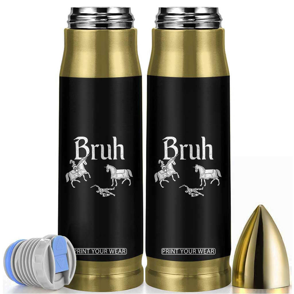 Funny Bruh Medieval Jousting Fallen Knight Graphic Bullet Tumbler Sarcastic Renaissance Faire Meme TS02 Black Print Your Wear