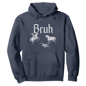 Funny Bruh Medieval Jousting Fallen Knight Graphic Hoodie Sarcastic Renaissance Faire Meme
