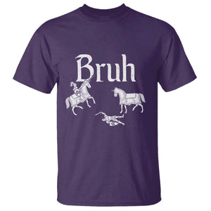 Funny Bruh Medieval Jousting Fallen Knight Graphic T Shirt Sarcastic Renaissance Faire Meme
