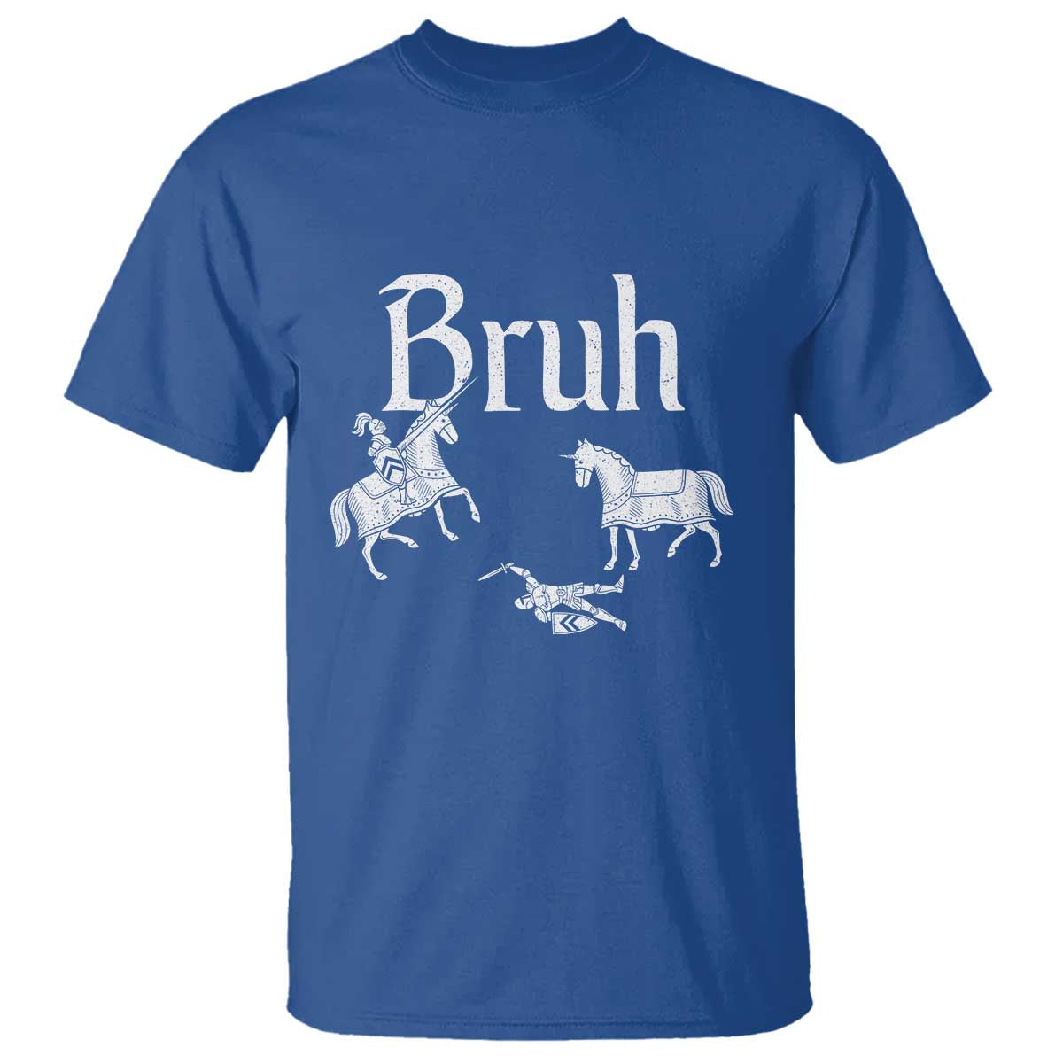 Funny Bruh Medieval Jousting Fallen Knight Graphic T Shirt Sarcastic Renaissance Faire Meme