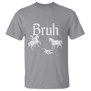 Funny Bruh Medieval Jousting Fallen Knight Graphic T Shirt Sarcastic Renaissance Faire Meme