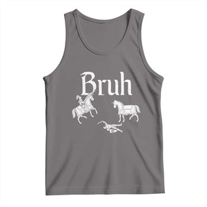 Funny Bruh Medieval Jousting Fallen Knight Graphic Tank Top Sarcastic Renaissance Faire Meme