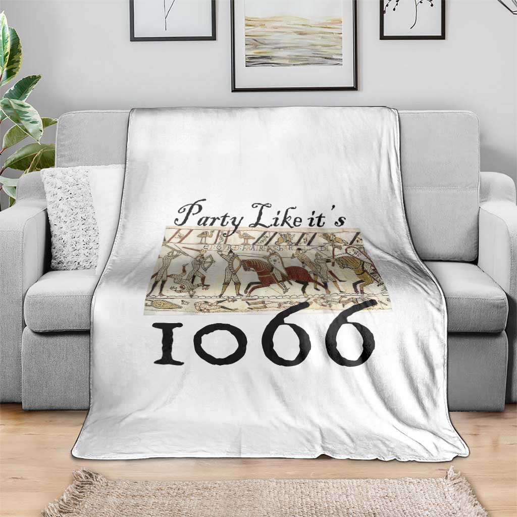 Funny Medieval Humor Battle of Hastings Throw Blanket Party Like Its 1066 Historic Bayeux Tapestry Graphic