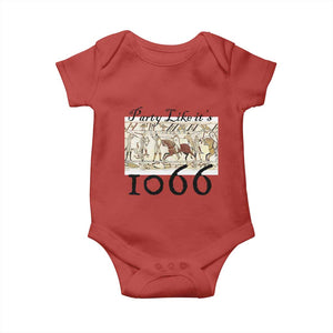 Funny Medieval Humor Battle of Hastings Baby Onesie Party Like Its 1066 Historic Bayeux Tapestry Graphic