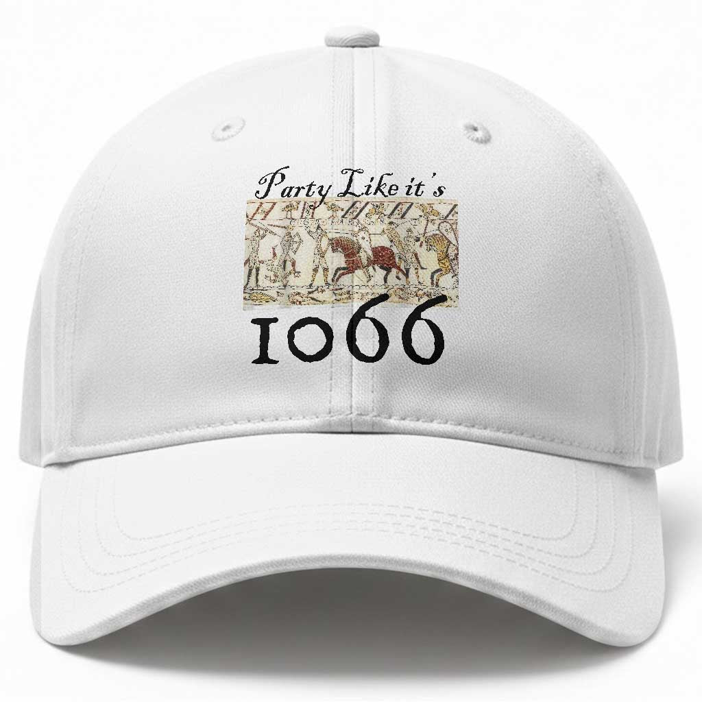 Funny Medieval Humor Battle of Hastings Baseball Cap Party Like Its 1066 Historic Bayeux Tapestry Graphic TS02 Print Your Wear