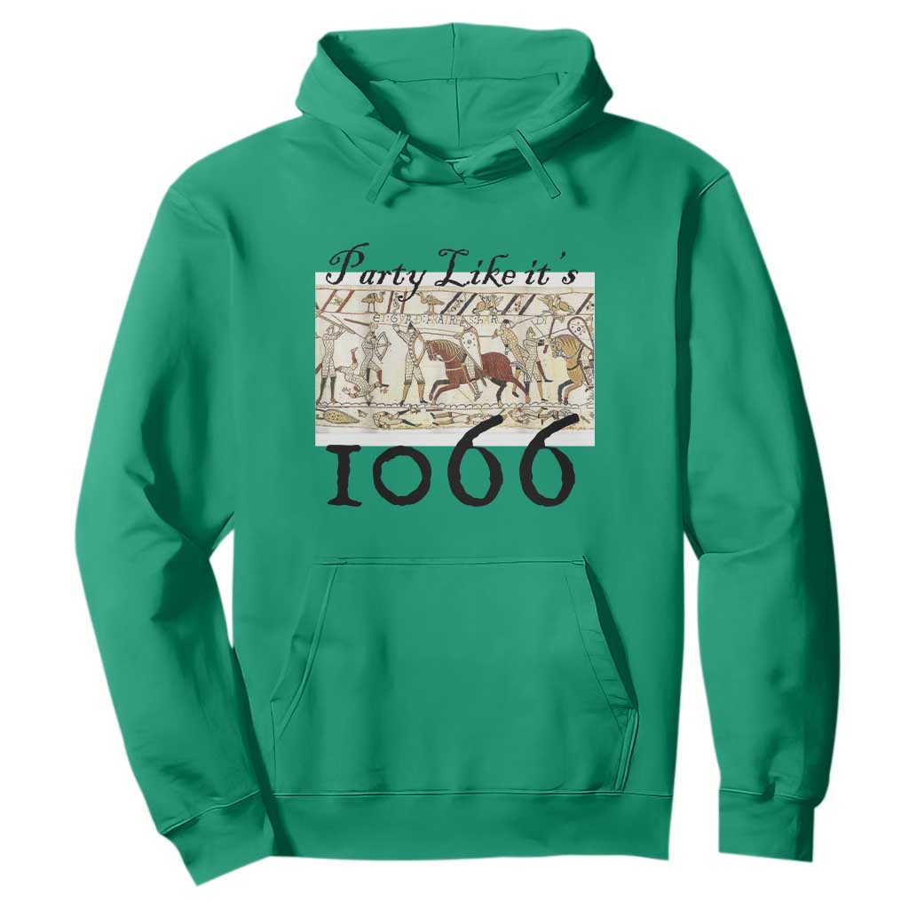 Funny Medieval Humor Battle of Hastings Hoodie Party Like Its 1066 Historic Bayeux Tapestry Graphic