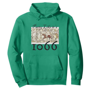 Funny Medieval Humor Battle of Hastings Hoodie Party Like Its 1066 Historic Bayeux Tapestry Graphic