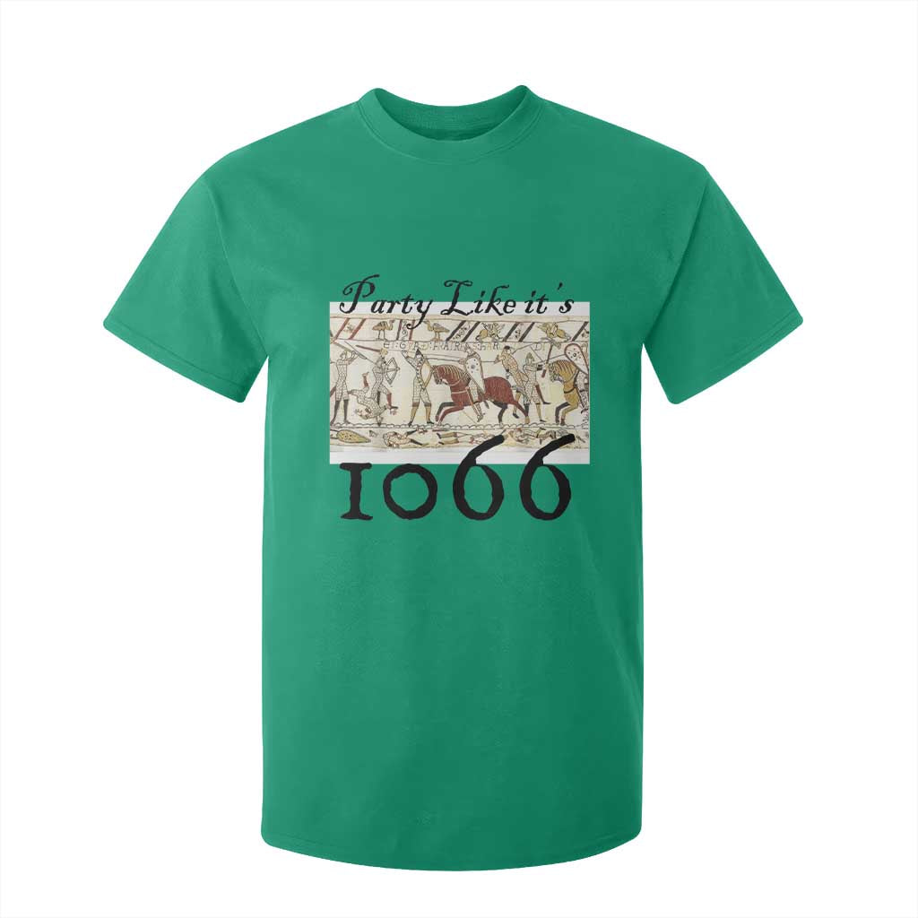 Funny Medieval Humor Battle of Hastings T Shirt For Kid Party Like Its 1066 Historic Bayeux Tapestry Graphic