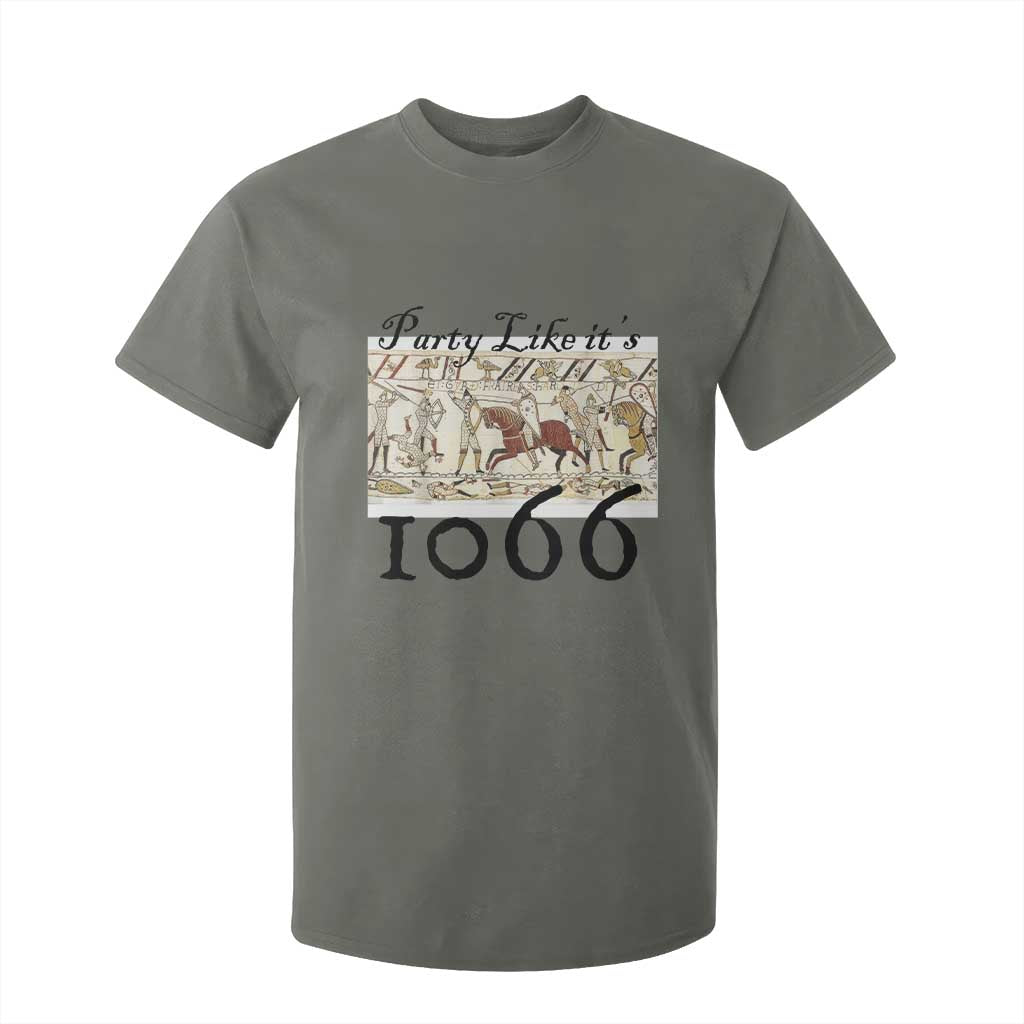 Funny Medieval Humor Battle of Hastings T Shirt For Kid Party Like Its 1066 Historic Bayeux Tapestry Graphic