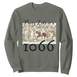Funny Medieval Humor Battle of Hastings Sweatshirt Party Like Its 1066 Historic Bayeux Tapestry Graphic