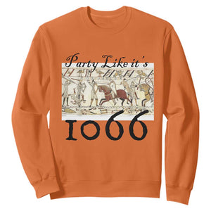 Funny Medieval Humor Battle of Hastings Sweatshirt Party Like Its 1066 Historic Bayeux Tapestry Graphic