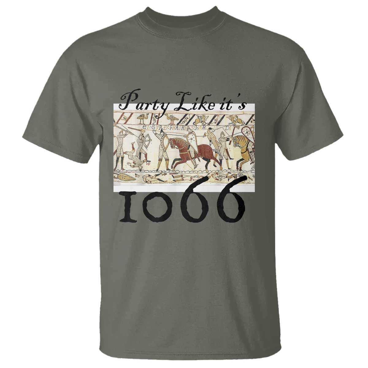 Funny Medieval Humor Battle of Hastings T Shirt Party Like Its 1066 Historic Bayeux Tapestry Graphic