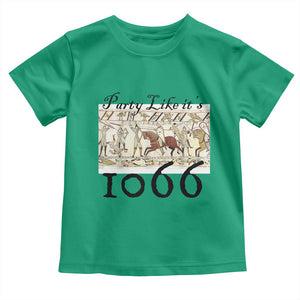 Funny Medieval Humor Battle of Hastings Toddler T Shirt Party Like Its 1066 Historic Bayeux Tapestry Graphic