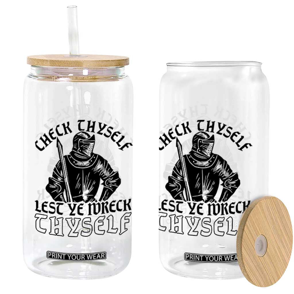 Funny Medieval Hip Hop Old English Parody Glass Can Check Thyself Lest Ye Wreck Thyself