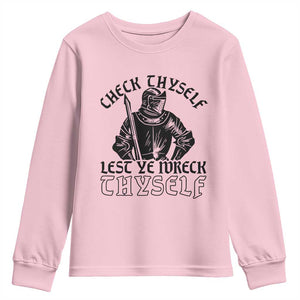 Funny Medieval Hip Hop Old English Parody Youth Sweatshirt Check Thyself Lest Ye Wreck Thyself