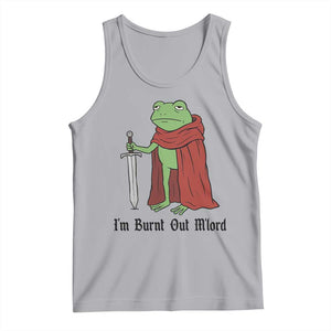 Funny Medieval Frog Knight Fantasy Sword Meme Tank Top Im Burnt Out Mlord Fantasy Meme