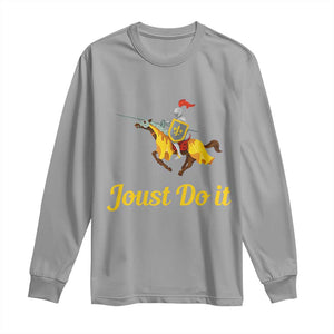 Funny Joust Do It Medieval Knight Horse Graphic Long Sleeve Shirt Jousting Renaissance Faire Parody