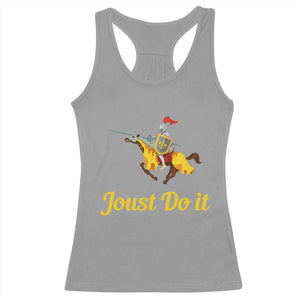 Funny Joust Do It Medieval Knight Horse Graphic Racerback Tank Top Jousting Renaissance Faire Parody