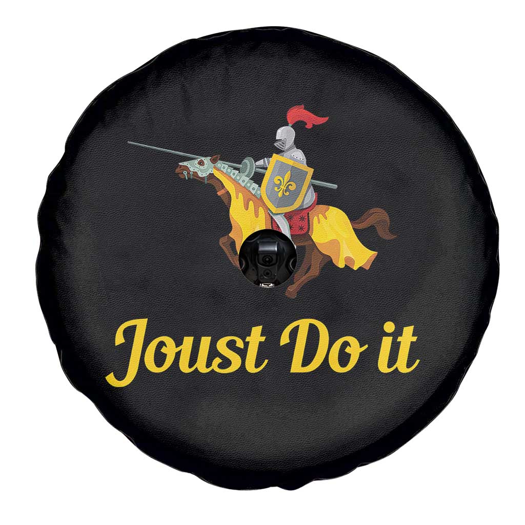 Funny Joust Do It Medieval Knight Horse Graphic Spare Tire Cover Jousting Renaissance Faire Parody