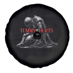 Funny Tummy Hurts Knight Graphic Spare Tire Cover Warrior Medieval Sarcastic Dark Fantasy Slumped Renaissance Meme