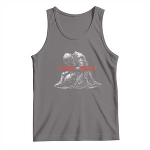 Funny Tummy Hurts Knight Graphic Tank Top Warrior Medieval Sarcastic Dark Fantasy Slumped Renaissance Meme