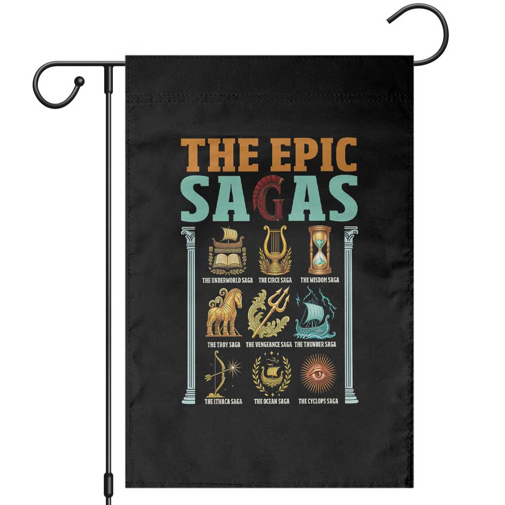 The Epic Sagas Ancient Greek Mythology Graphic Garden Flag Odysseus Journey Odyssey History Lover Gift TS02 Black Print Your Wear
