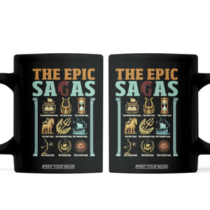 The Epic Sagas Ancient Greek Mythology Graphic Coffee Mug Odysseus Journey Odyssey History Lover Gift