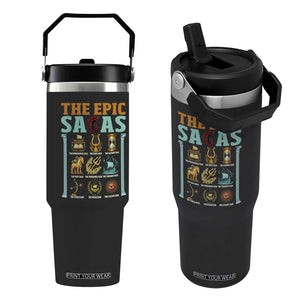 The Epic Sagas Ancient Greek Mythology Graphic Flip Straw Tumbler Odysseus Journey Odyssey History Lover Gift