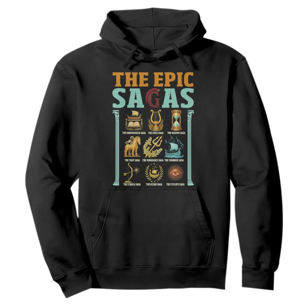 The Epic Sagas Ancient Greek Mythology Graphic Hoodie Odysseus Journey Odyssey History Lover Gift TS02 Black Print Your Wear