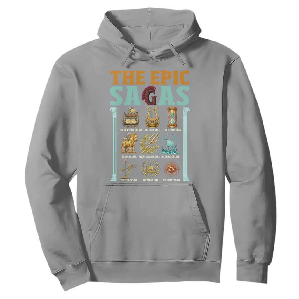 The Epic Sagas Ancient Greek Mythology Graphic Hoodie Odysseus Journey Odyssey History Lover Gift