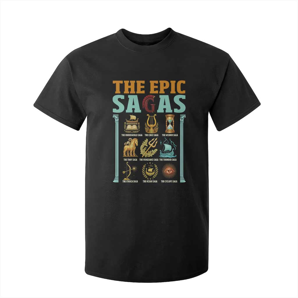 The Epic Sagas Ancient Greek Mythology Graphic T Shirt For Kid Odysseus Journey Odyssey History Lover Gift