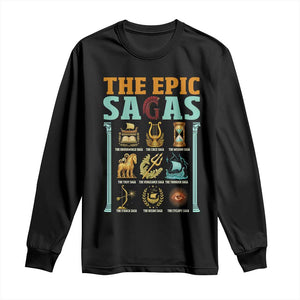 The Epic Sagas Ancient Greek Mythology Graphic Long Sleeve Shirt Odysseus Journey Odyssey History Lover Gift