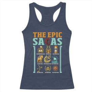 The Epic Sagas Ancient Greek Mythology Graphic Racerback Tank Top Odysseus Journey Odyssey History Lover Gift
