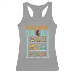 The Epic Sagas Ancient Greek Mythology Graphic Racerback Tank Top Odysseus Journey Odyssey History Lover Gift