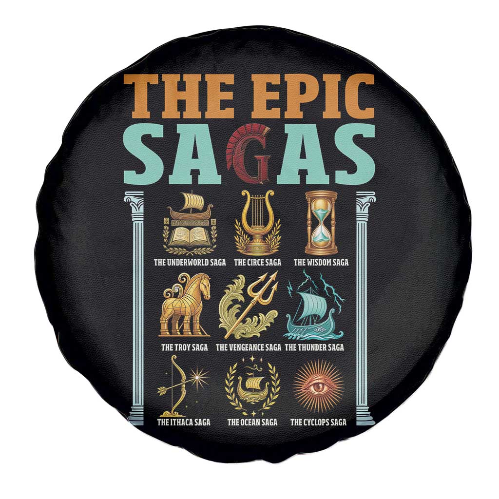 The Epic Sagas Ancient Greek Mythology Graphic Spare Tire Cover Odysseus Journey Odyssey History Lover Gift