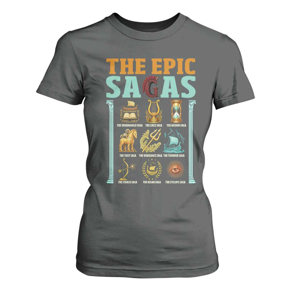 The Epic Sagas Ancient Greek Mythology Graphic T Shirt For Women Odysseus Journey Odyssey History Lover Gift