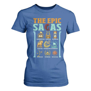The Epic Sagas Ancient Greek Mythology Graphic T Shirt For Women Odysseus Journey Odyssey History Lover Gift