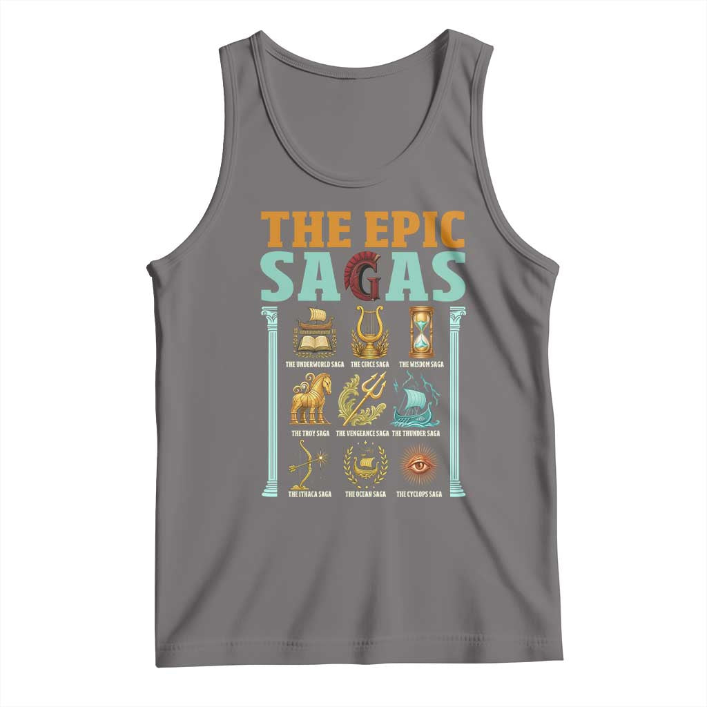 The Epic Sagas Ancient Greek Mythology Graphic Tank Top Odysseus Journey Odyssey History Lover Gift