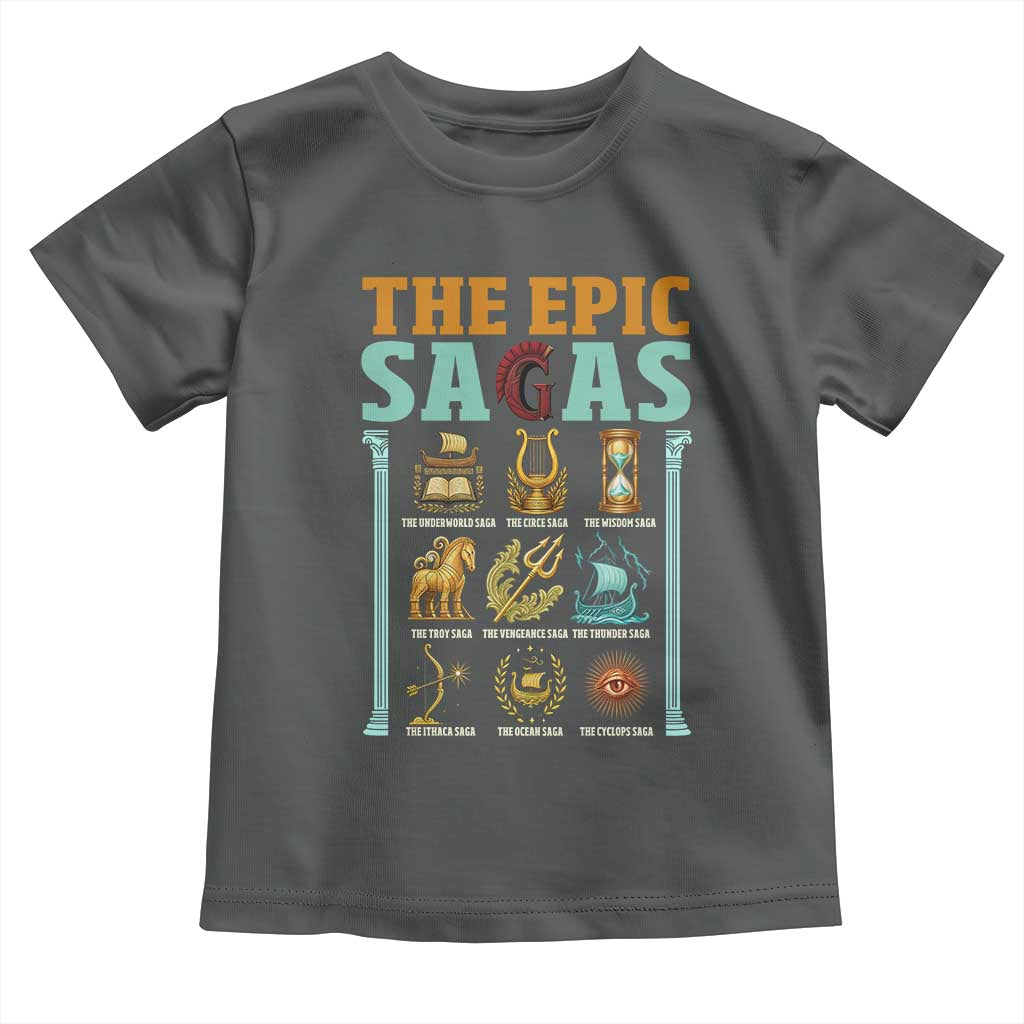 The Epic Sagas Ancient Greek Mythology Graphic Toddler T Shirt Odysseus Journey Odyssey History Lover Gift