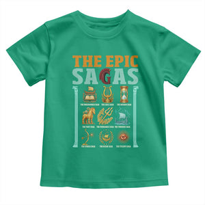 The Epic Sagas Ancient Greek Mythology Graphic Toddler T Shirt Odysseus Journey Odyssey History Lover Gift