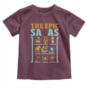 The Epic Sagas Ancient Greek Mythology Graphic Toddler T Shirt Odysseus Journey Odyssey History Lover Gift