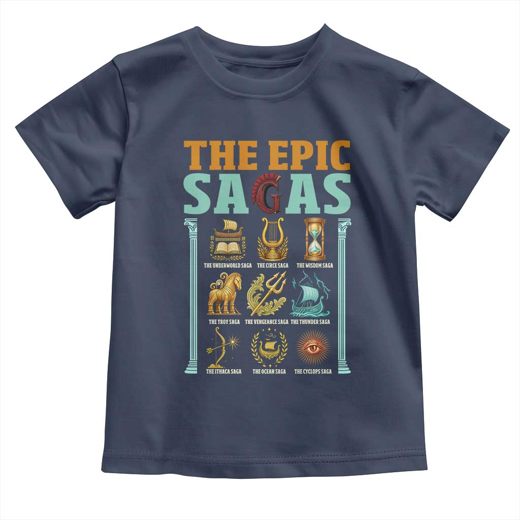 The Epic Sagas Ancient Greek Mythology Graphic Toddler T Shirt Odysseus Journey Odyssey History Lover Gift