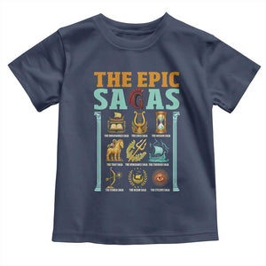 The Epic Sagas Ancient Greek Mythology Graphic Toddler T Shirt Odysseus Journey Odyssey History Lover Gift