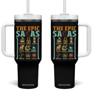 The Epic Sagas Ancient Greek Mythology Graphic Tumbler With Handle Odysseus Journey Odyssey History Lover Gift