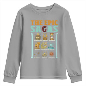The Epic Sagas Ancient Greek Mythology Graphic Youth Sweatshirt Odysseus Journey Odyssey History Lover Gift