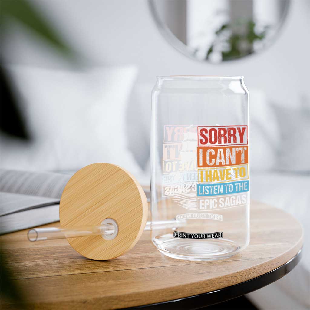 I Have To Listen To The Epic Sagas Odysseus Ship Retro Glass Can Funny Odyssey Greek Mythology Lover
