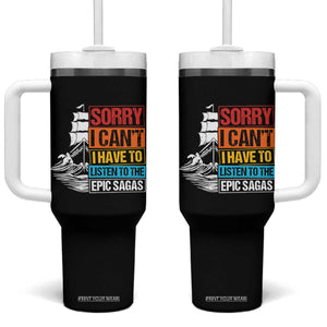 I Have To Listen To The Epic Sagas Odysseus Ship Retro Tumbler With Handle Funny Odyssey Greek Mythology Lover