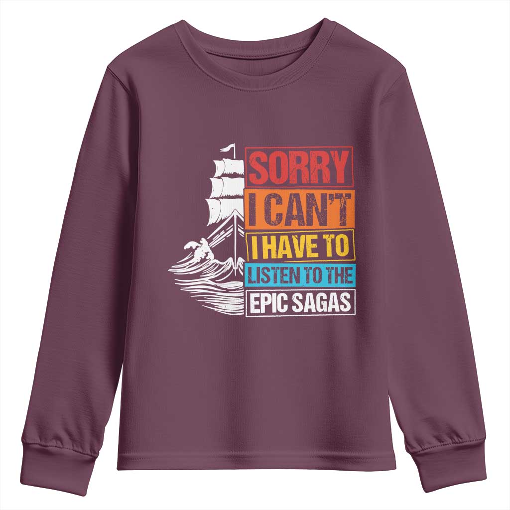 I Have To Listen To The Epic Sagas Odysseus Ship Retro Youth Sweatshirt Funny Odyssey Greek Mythology Lover