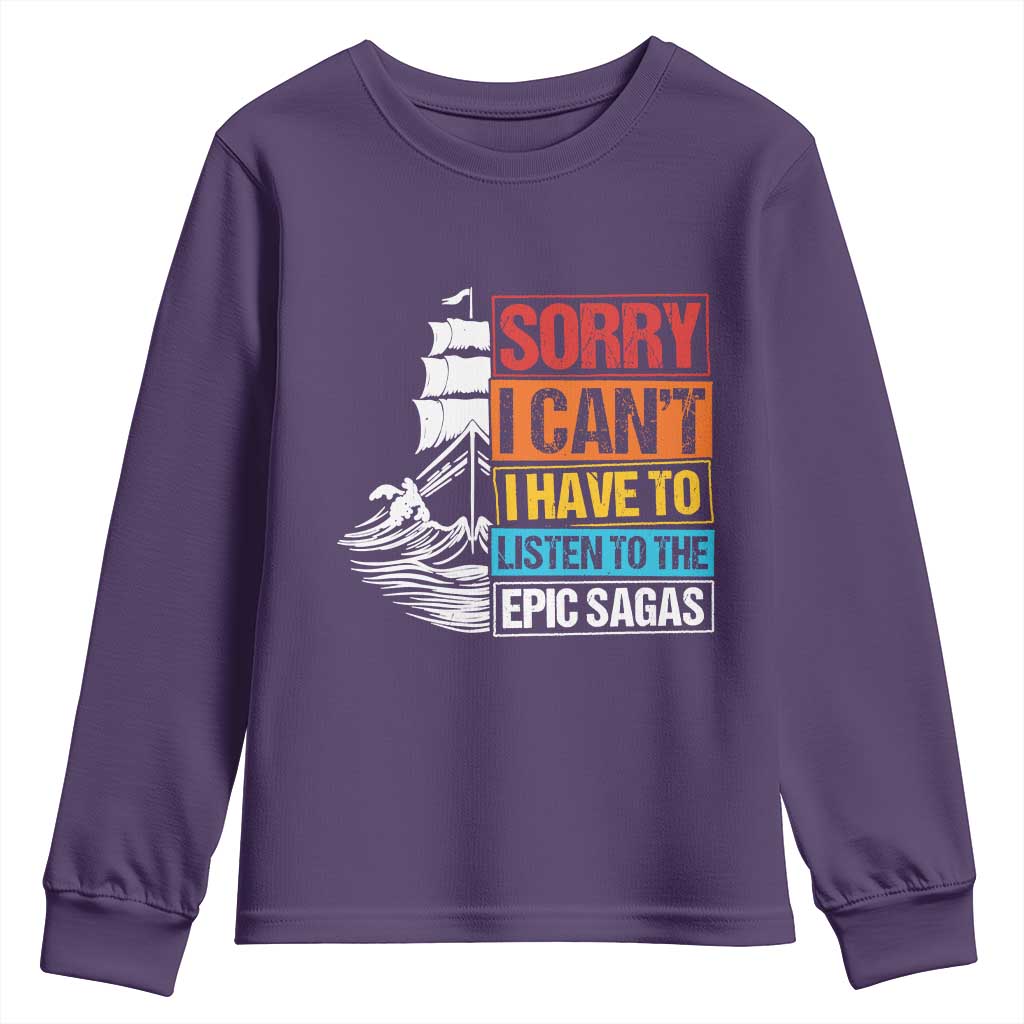 I Have To Listen To The Epic Sagas Odysseus Ship Retro Youth Sweatshirt Funny Odyssey Greek Mythology Lover