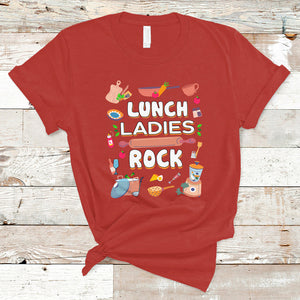 Lunch Ladies Rock Retro Lunch Lady Life Cafeteria Crew T Shirt TS02 Red Printyourwear